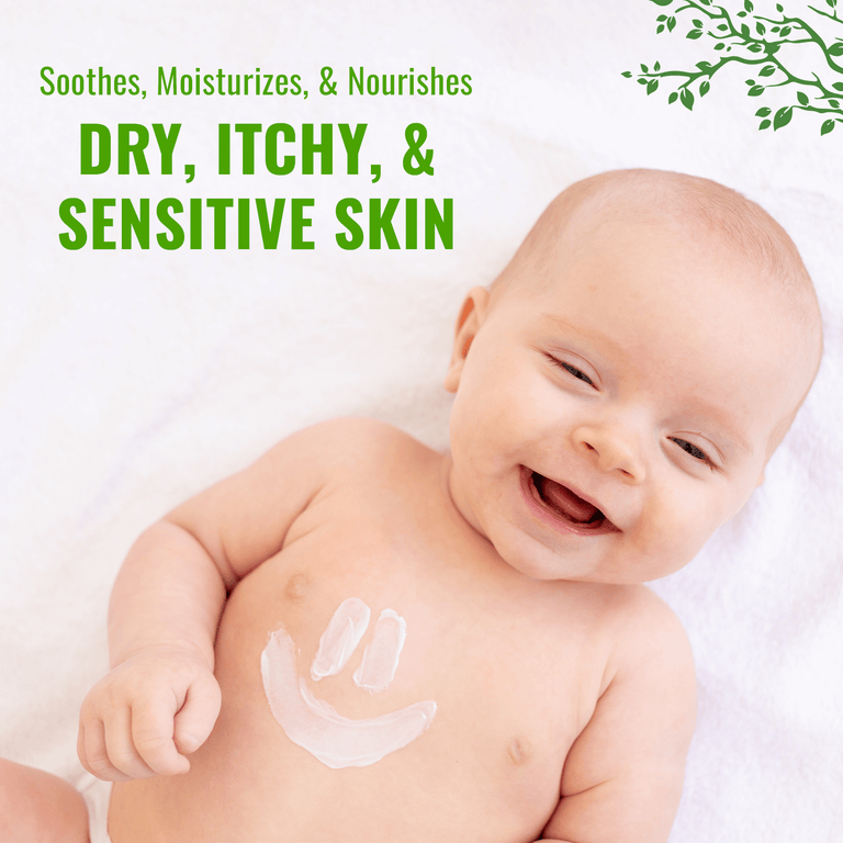 Wild Naturals Kids Intensive Calming Butter Eczema Cream jar with aloe vera a white background