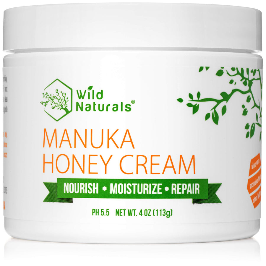 Manuka Honey Cream for Eczema & Dry Skin | Wild Naturals 4oz